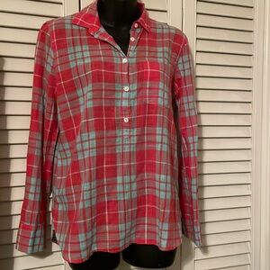 J Crew 1/4 button up shirt